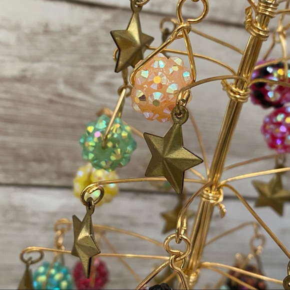 Vintage Handmade 8” Christmas Tree with Beaded Charms - Picture 8 of 8